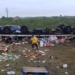 Impactante: despiste, vuelco y un camionero atrapado en autopista