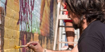 Gaboto se sumó a la creación del mural participativo