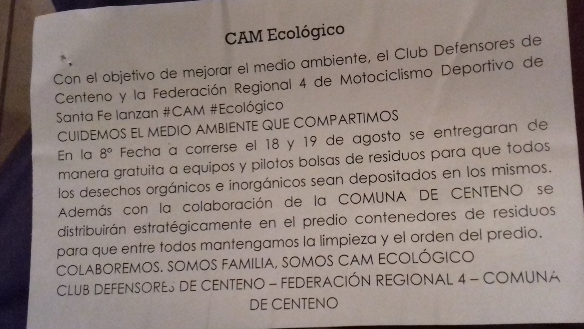 Defensores de Centeno presentó la llegada del CAM en su 8va fecha