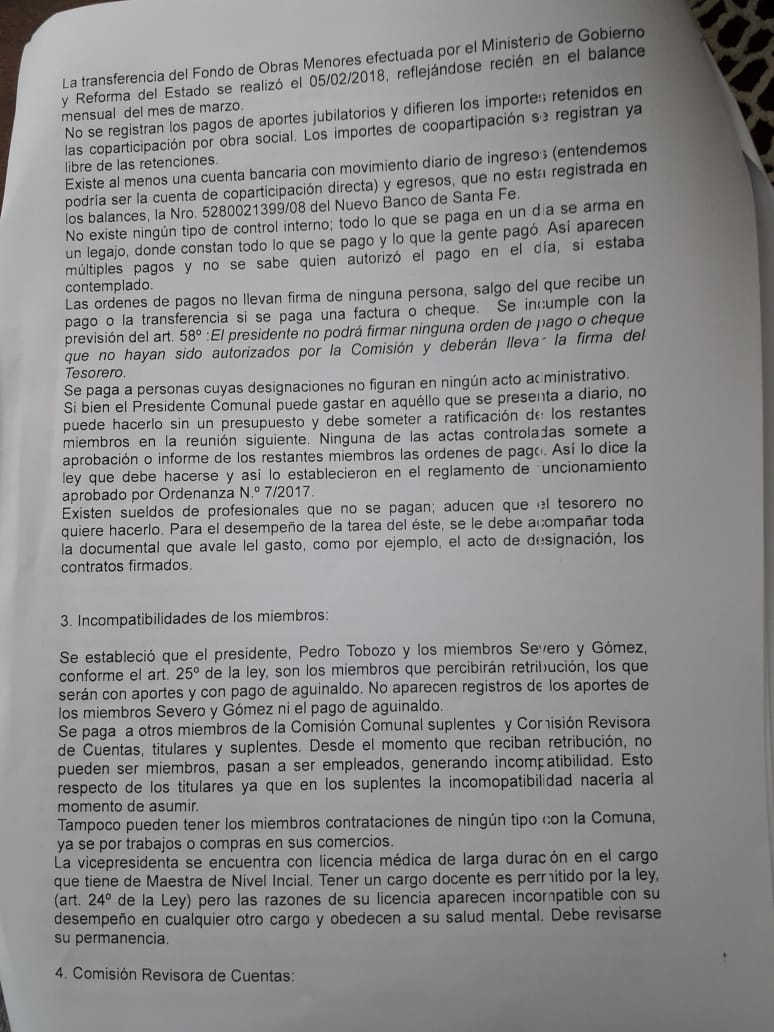 Auditoría en Maciel: Provincia amenaza con intervenir la comuna