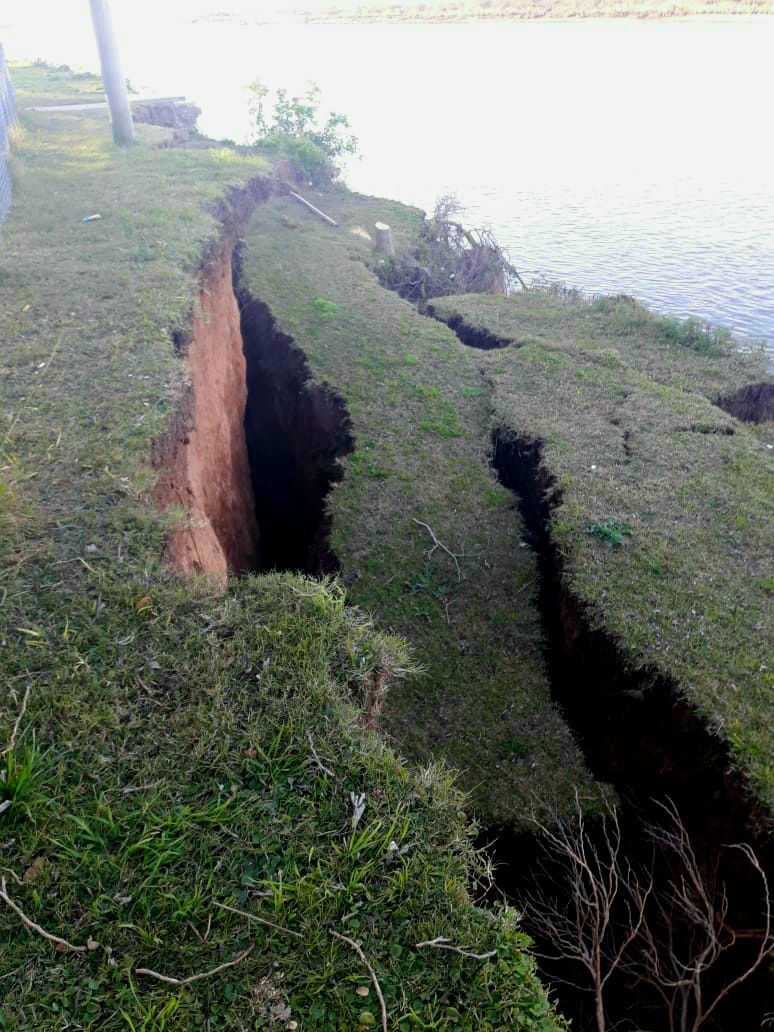 Gaboto: cae la barranca y la provincia ya tomó intervención