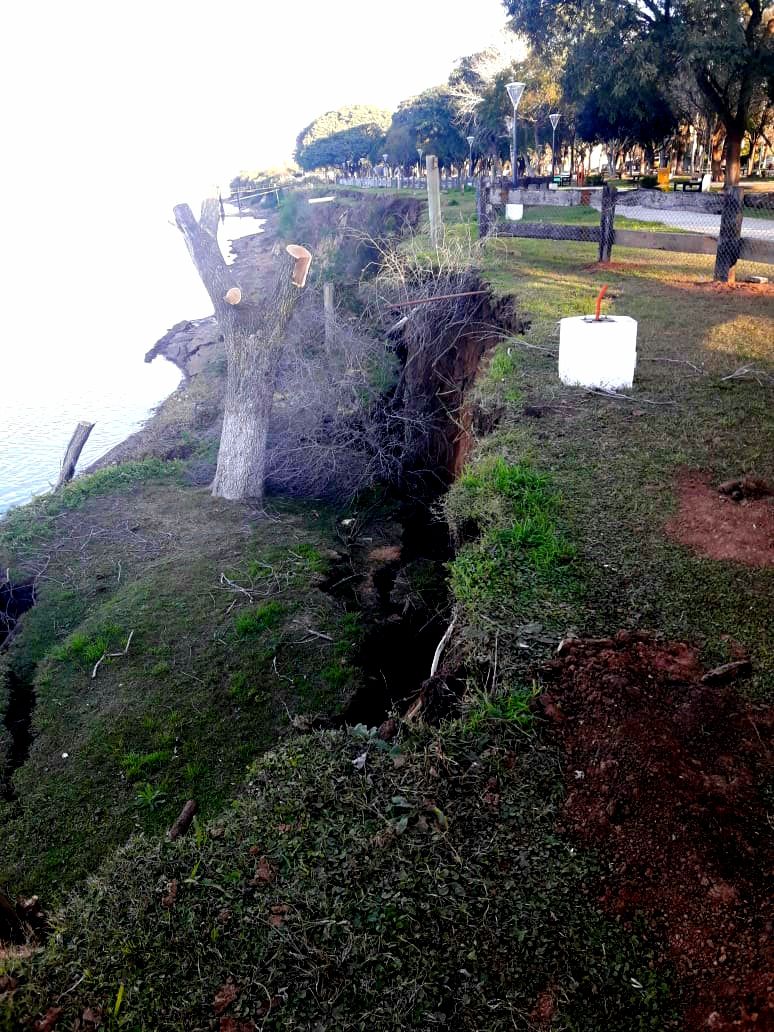 Gaboto: cae la barranca y la provincia ya tomó intervención