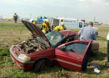 Un vuelco sobre Ruta 34 y dos heridos que fueron trasladados