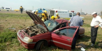 Un vuelco sobre Ruta 34 y dos heridos que fueron trasladados