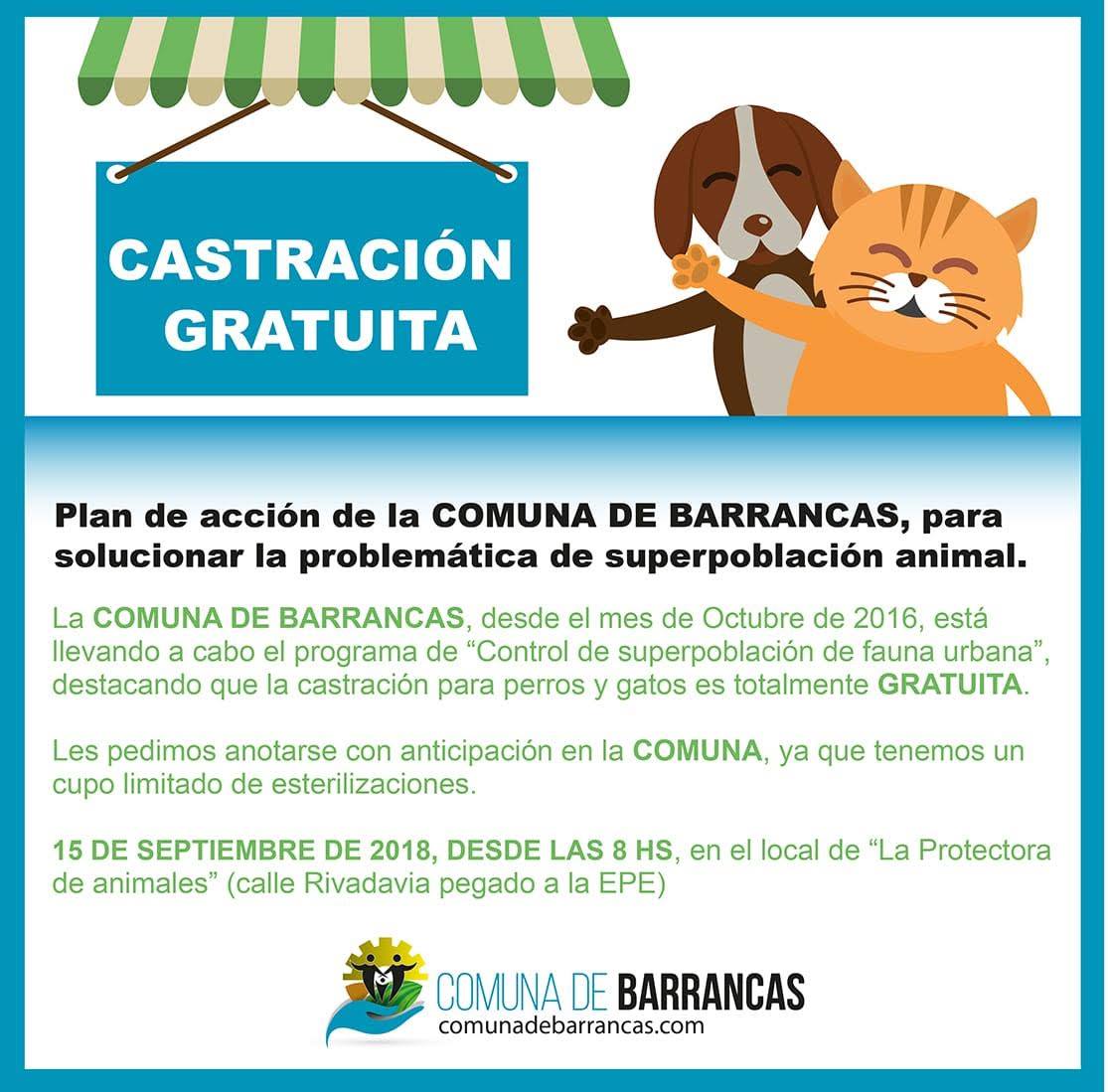 Exitosa jornada de castración en Gaboto y ahora será el turno de Barrancas