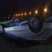 Impactante vuelco de un auto sobre Ruta 34