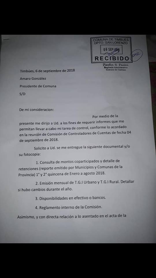 Timbúes: la oposición pide incrementar los controles sobre las cuentas públicas
