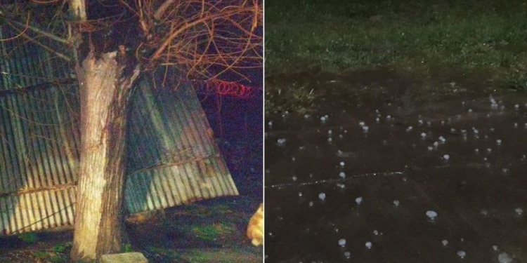 Voladura de techos y granizo: lo que dejó la tormenta en la región