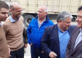 El Ministro Dietrich recorrió la obra de la Ruta 11 en Timbúes