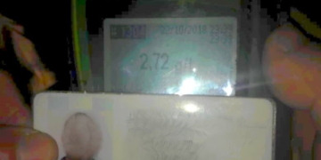 Detuvieron a un conductor con 2,72% de alcohol en sangre sobre la autopista