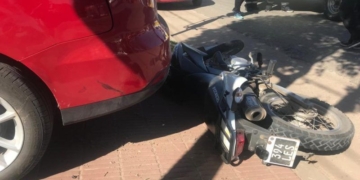 Madre e hija se accidentaron mientras viajaban en moto