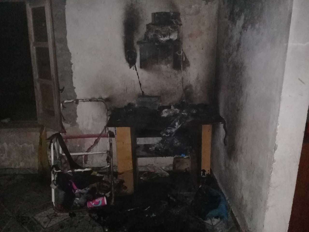 Un cortocircuito provocó un incendio en una vivienda de Barrancas