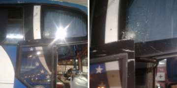 Apedrearon un colectivo donde viajaban vecinos de San Genaro y Totoras