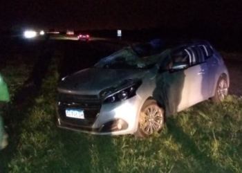 Importante funcionario provincial volcó en Autopista Rosario Santa Fe