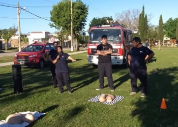 Bomberos Voluntarios de Oliveros brindaron una capacitación en Maciel
