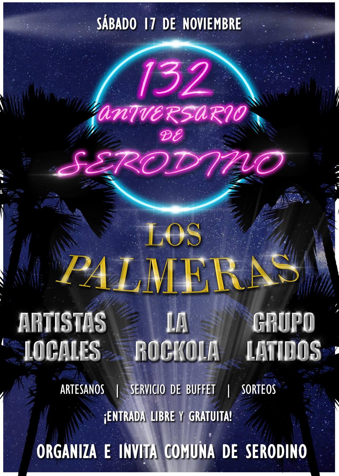 Gran festejo aniversario en Serodino con el show de Los Palmeras