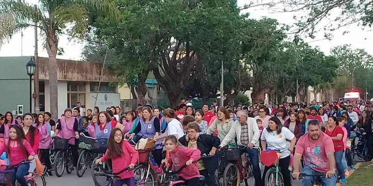 Éxito total: San Genaro pedaleó “por un mundo mejor”