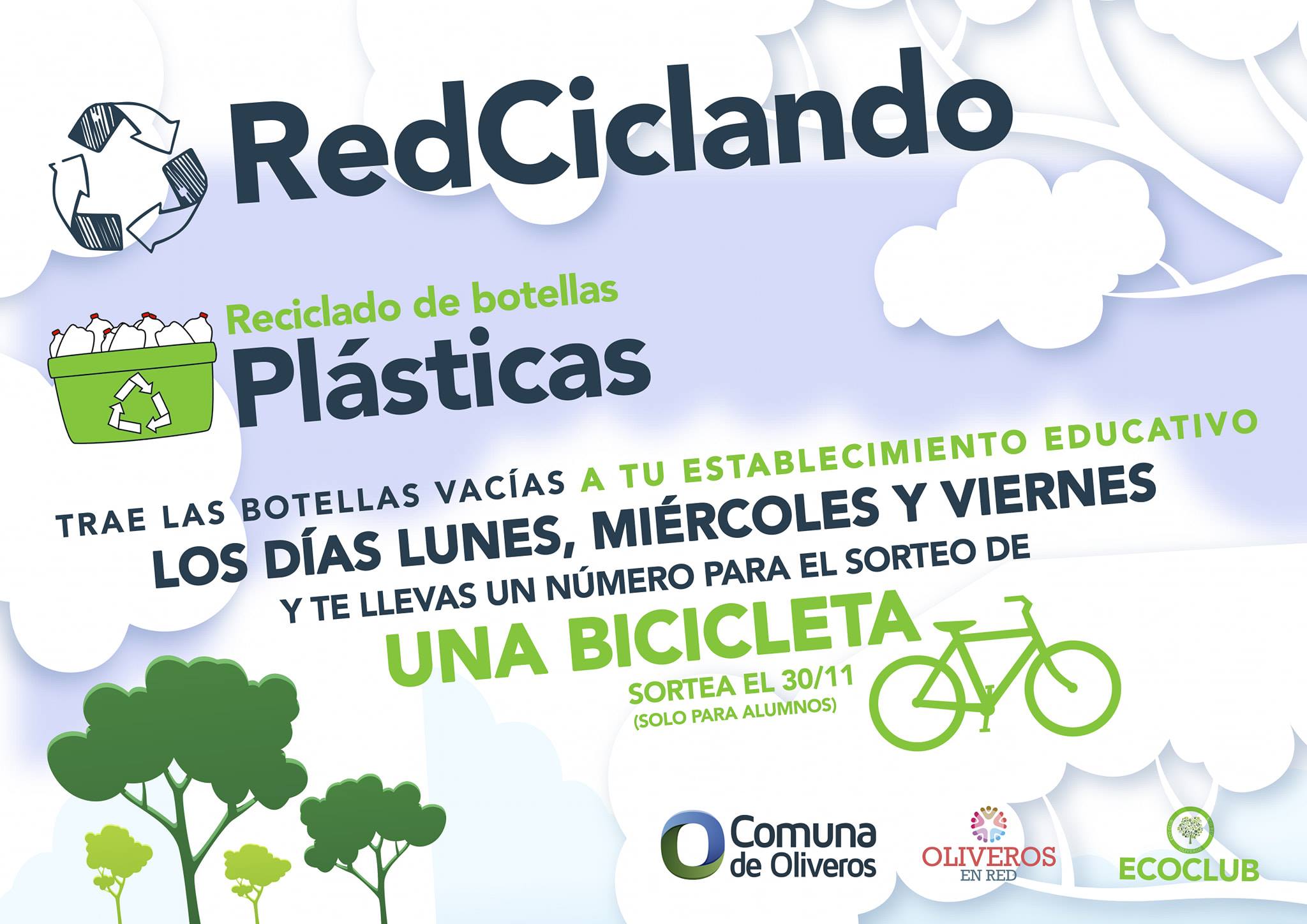 El reciclaje en Oliveros tendrá el sorteo de un importante premio para los más chicos