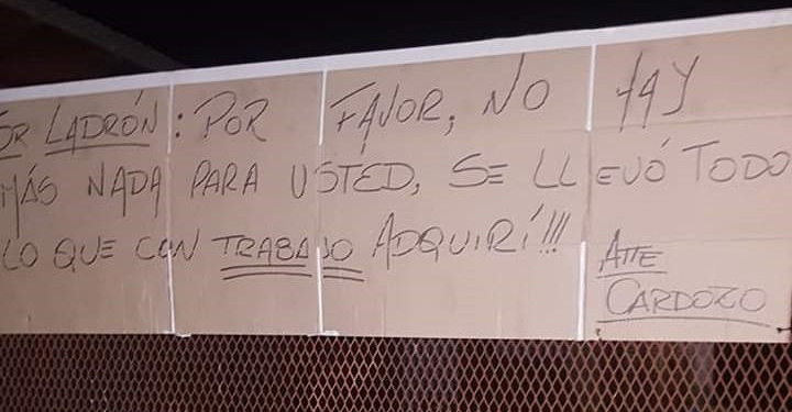 Timbúes: cansado de los robos, le dejó un mensaje a los ladrones en su casa