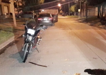 Un motociclista sufrió un accidente en las calles de Maciel