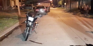 Un motociclista sufrió un accidente en las calles de Maciel