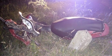 Un joven de Barrancas se accidentó con su moto sobre Ruta 11