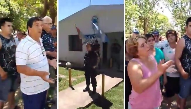 Crimen de Billarreal: encendido reclamo de vecinos frente a la Comisaría de Gaboto