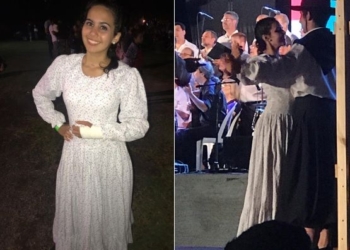Rocio Piedrabuena volvió a bailar folclore sobre el escenario de Timbúes