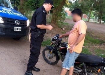 Casi la mitad de las motos fueron retenidas en un control vehicular