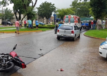 Maciel: un joven sufrió un corte en su cabeza en un accidente
