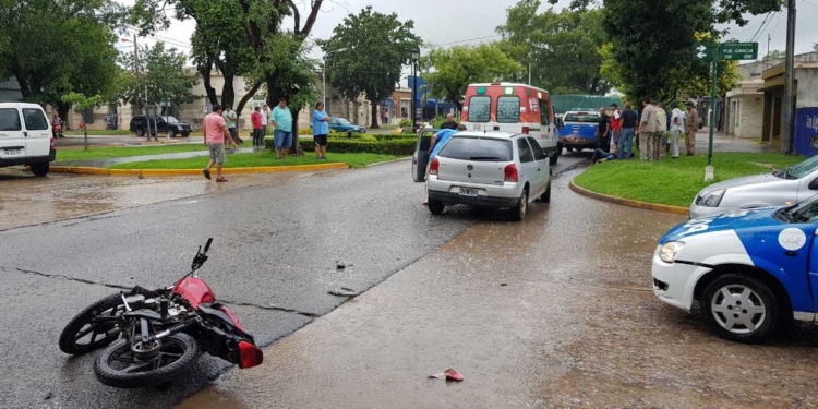 Maciel: un joven sufrió un corte en su cabeza en un accidente
