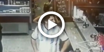 Todo filmado: en un descuido, le robaron sus anteojos en una panadería de la región