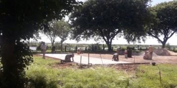 Comenzó la construcción del playón deportivo en Gaboto