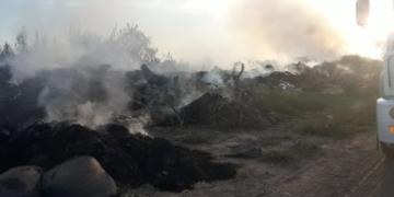 Ardió el basural y Barrancas volvió a respirar humo