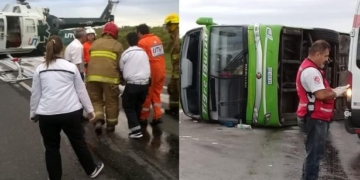 Decenas de héroes trabajaron en lo que pudo ser una tragedia en autopista