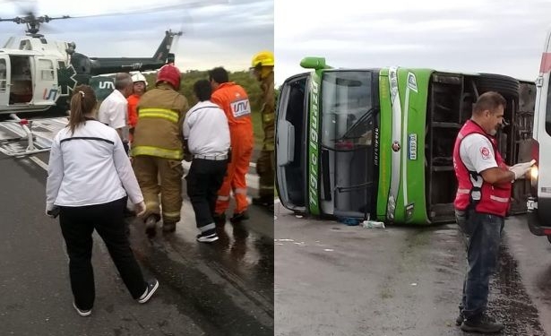 Decenas de héroes trabajaron en lo que pudo ser una tragedia en autopista
