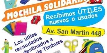 Timbúes: realizan una importante campaña solidaria de útiles escolares