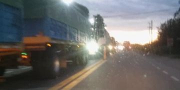 Ruta 91: caos de tránsito por choque de camiones