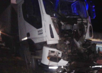 Andino: dos camiones impactaron por alcance durante la madrugada