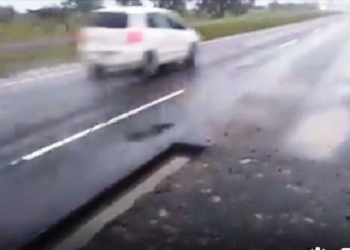 Pudo ser tragedia: multaron a empresa que «olvidó» un bache en la autopista