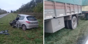 Tres heridos tras un fuerte choque en Ruta 91
