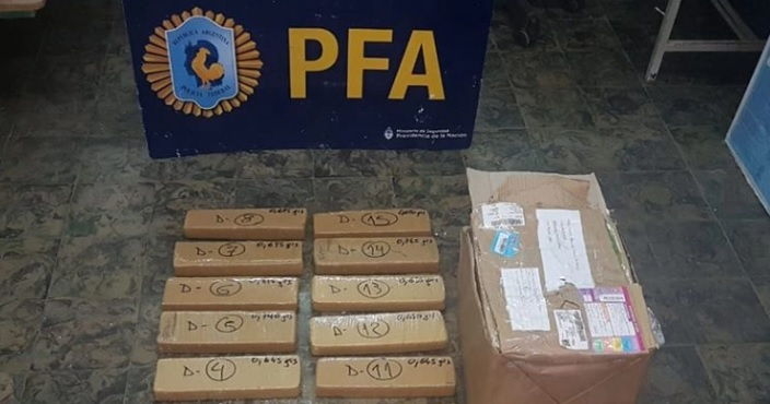 Una mujer sanlorencina fue detenida por organizar envíos de marihuana