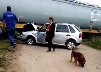 Un conductor no advirtió la presencia del tren y fue impactado