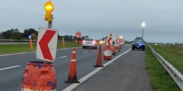 Una mano de autopista fue cortada por reparaciones