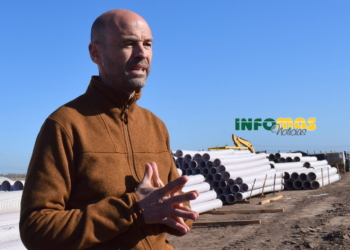 Dietrich visitó las obras ferroviarias en Oliveros