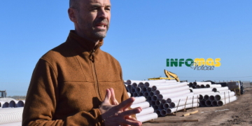 Dietrich visitó las obras ferroviarias en Oliveros