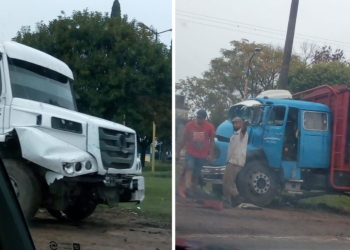 Serodino: camionero perdió el control y chocó a otro que dormía en la banquina