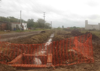 Totoras: importante obra e inversión por entubamiento pluvial