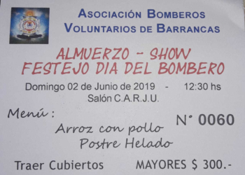 Los bomberos festejan su día en Barrancas con almuerzo y shows