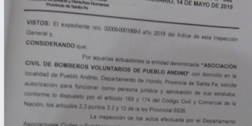 Bomberos Voluntarios de Andino obtuvieron la personería Jurídica